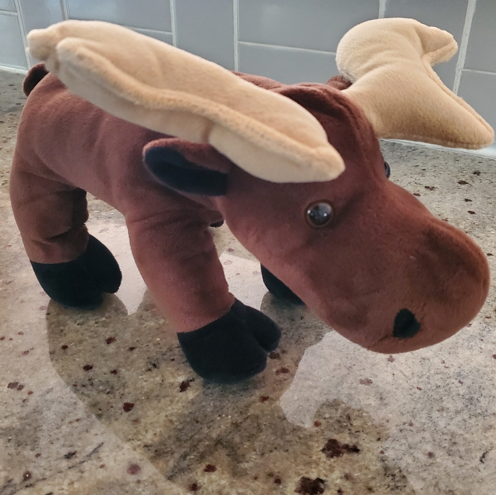 FUN STUFF INC. Plush Moose 12" Stuffed Animal Brown & Tan 2021